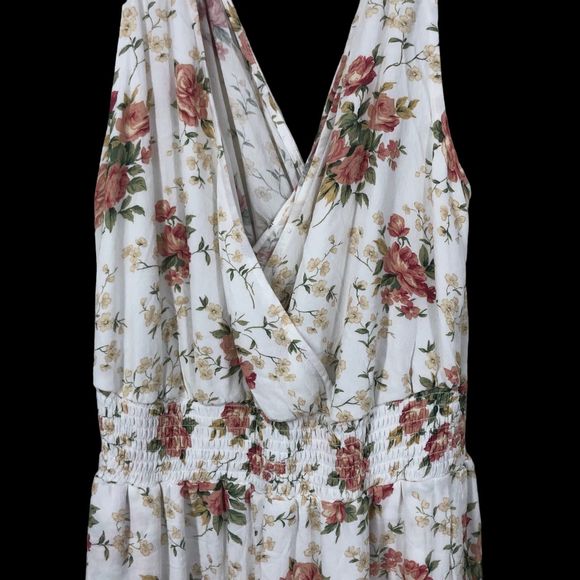 American Eagle Girly Romper, Frilly, Double V Neck Floral Tank Romper SZ XL - Picture 2 of 9